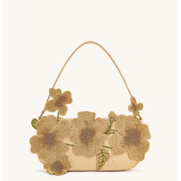 JW Pei Leona Bead Embellished Shoulder Bag With Floral Design - Picture 1 of 5